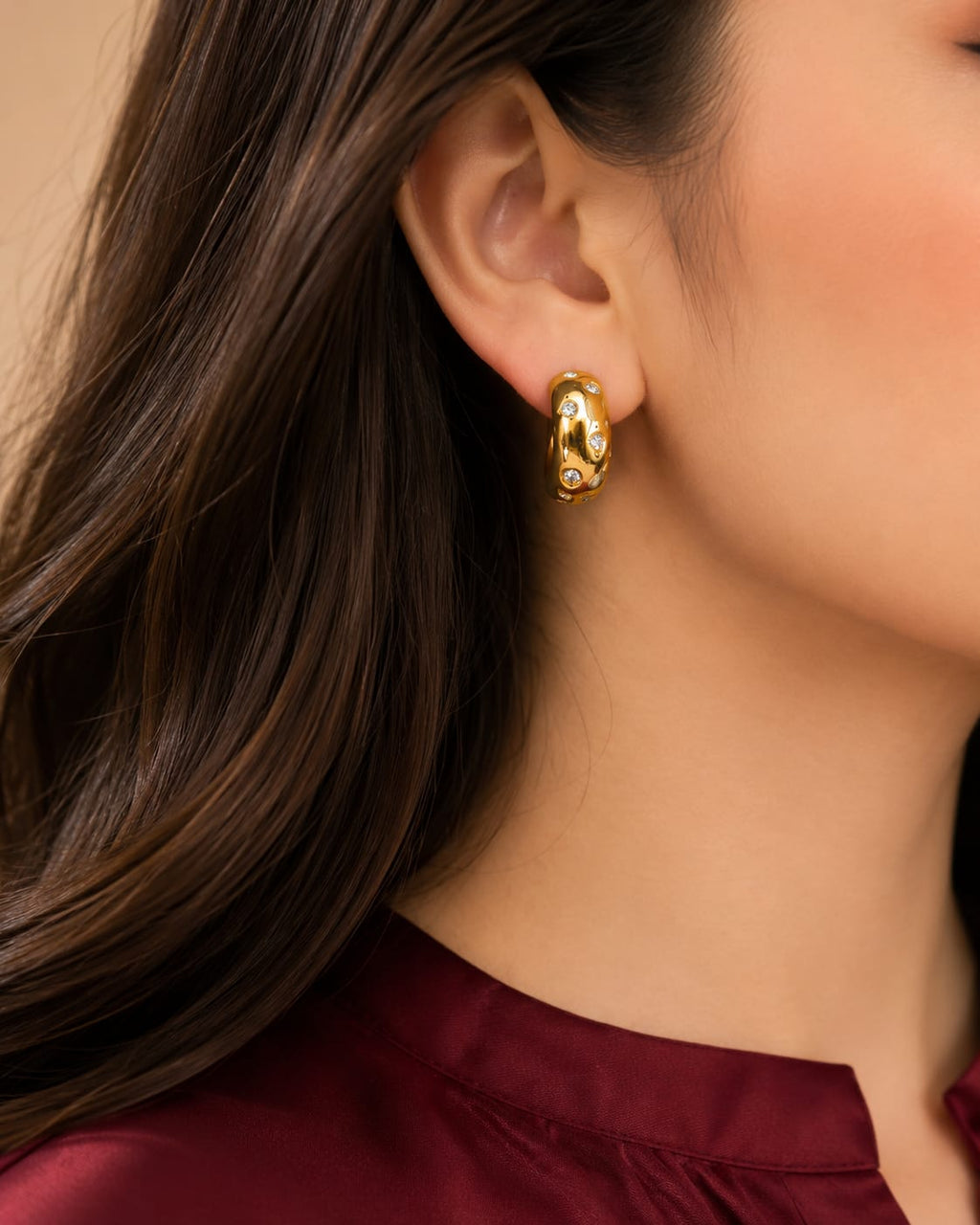 Crystal Glow Hoops
