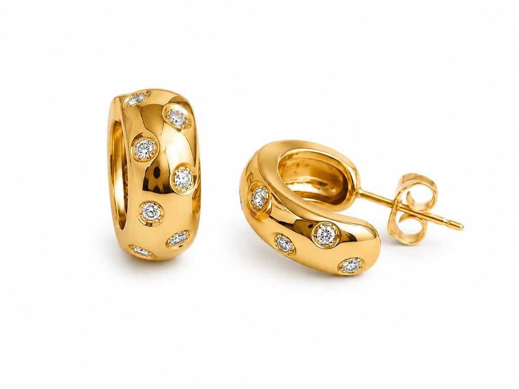 Crystal Glow Hoops